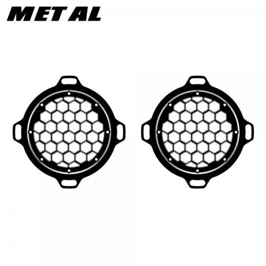 ADVANBLACK x XBS Customs CNC Aluminium HEX Speaker Grills For 2013 Down Electra Glide / Street Glide Inner Fairing - Black Contrast