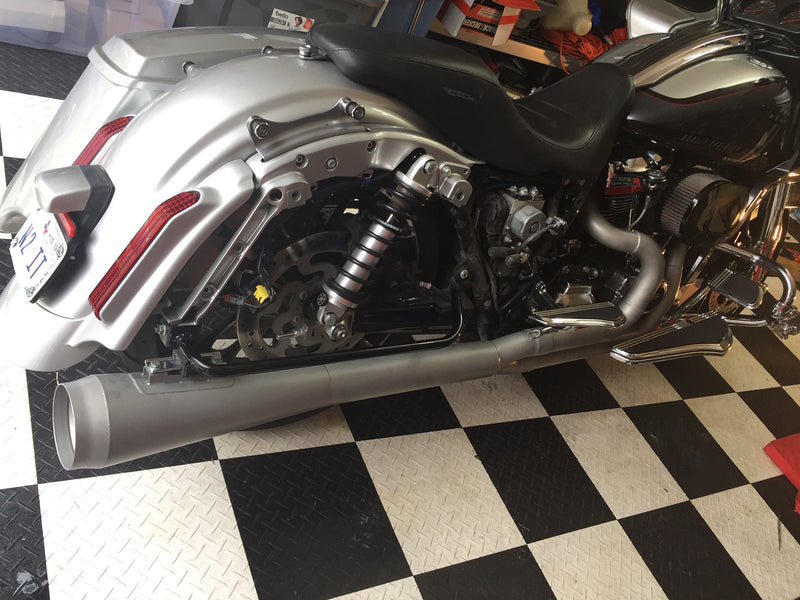 Burns Stainless NhB Exhaust for Twin Cam Baggers