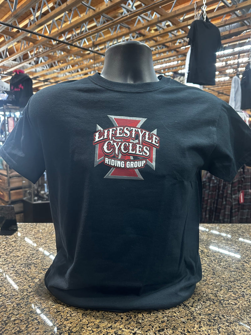 LIFESTYLE CYCLES Black rididng group shirt