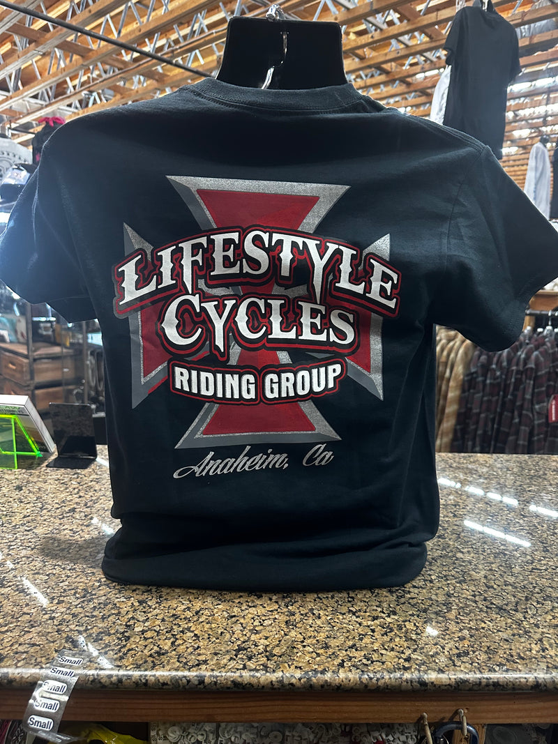 LIFESTYLE CYCLES Black rididng group shirt