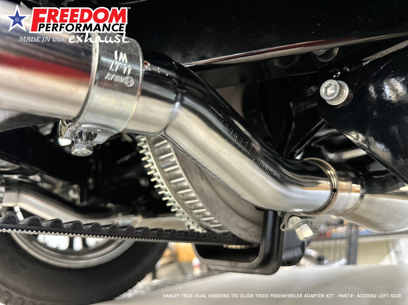 HARLEY TRUE-DUAL HEADERS TRI GLIDE TRIKE/FREEWHEELER ADAPTER KIT REQUIRED FOR FPE HEADERS 2008-PRESENT BUNDLE