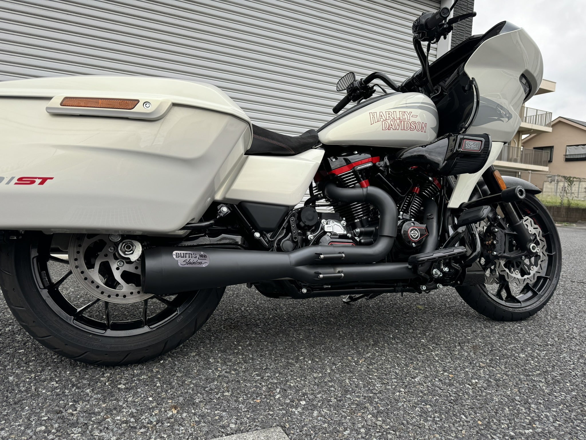 BURNS STAINLESS NhB Exhaust for M8 Baggers — Lifestyle Cycles