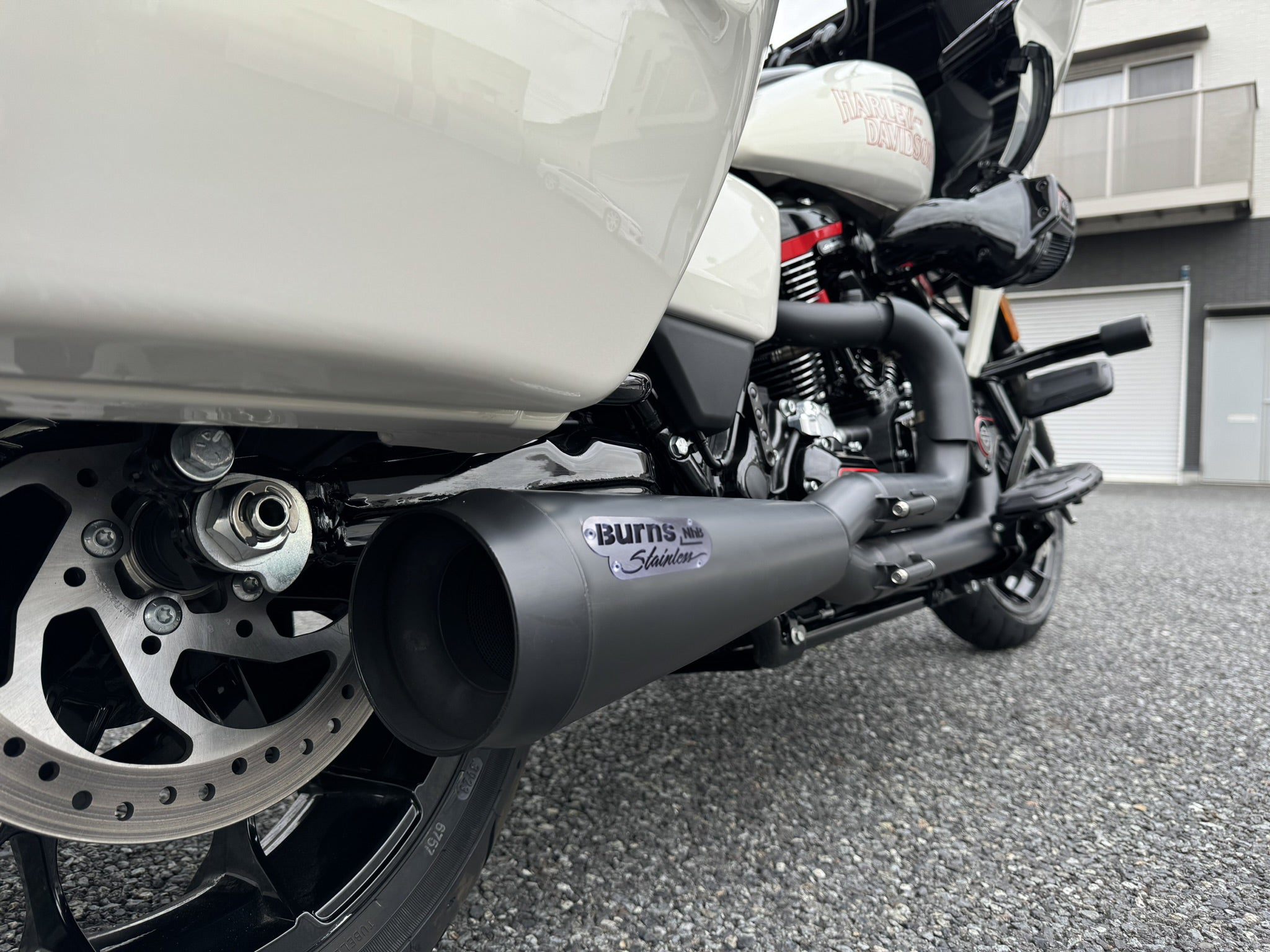 BURNS STAINLESS NhB Exhaust for M8 Baggers — Lifestyle Cycles