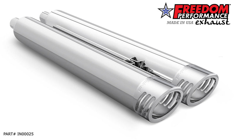 FREEDOM EXHAUST INDIAN 4" SLIP-ONS FOR VINTAGE / CLASSIC W/O HARD BAGS