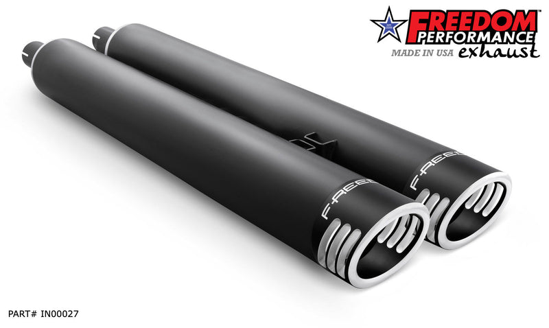 FREEDOM EXHAUST INDIAN 4" SLIP-ONS FOR VINTAGE / CLASSIC W/O HARD BAGS