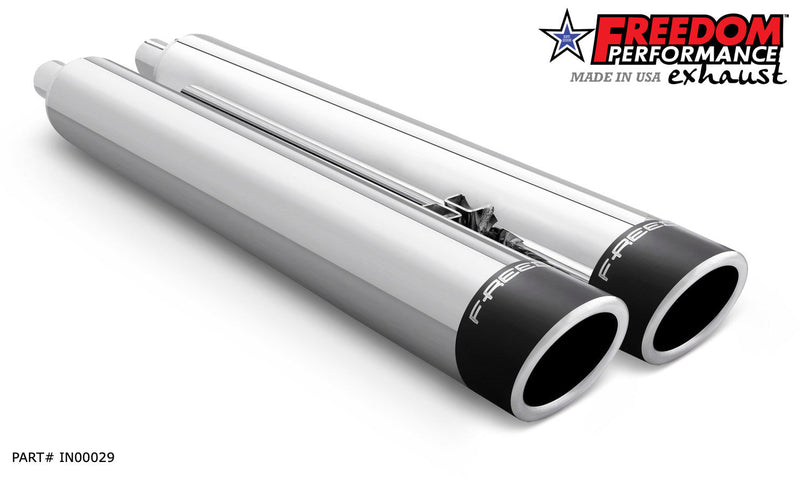 FREEDOM EXHAUST INDIAN 4" SLIP-ONS FOR VINTAGE / CLASSIC W/O HARD BAGS