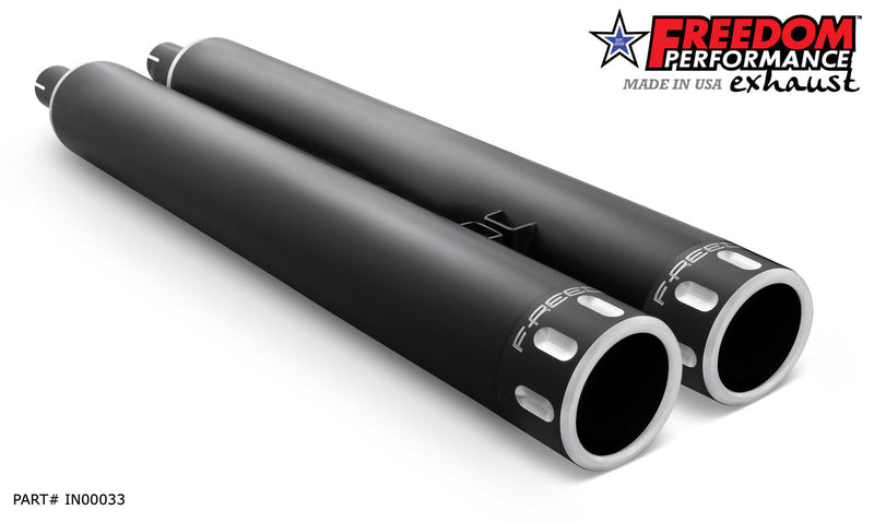 FREEDOM EXHAUST INDIAN 4" SLIP-ONS FOR VINTAGE / CLASSIC W/O HARD BAGS