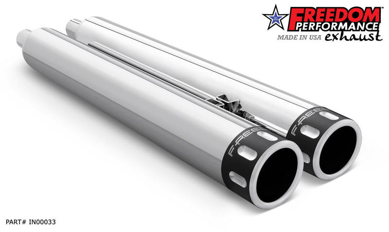 FREEDOM EXHAUST INDIAN 4" SLIP-ONS FOR VINTAGE / CLASSIC W/O HARD BAGS