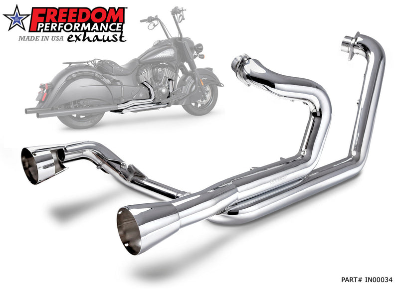 FREEDOM EXHAUST INDIAN VINTAGE / CLASSIC FREEDOM TRUE-DUAL TUCK-N-UNDER "HEADERS ONLY"