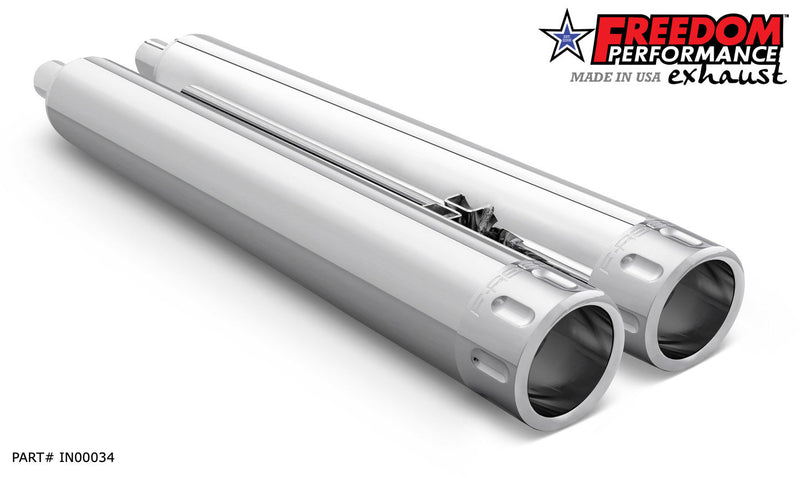 FREEDOM EXHAUST INDIAN 4" SLIP-ONS FOR VINTAGE / CLASSIC W/O HARD BAGS