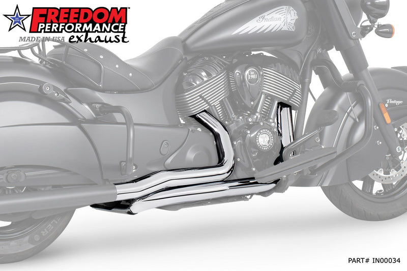 FREEDOM EXHAUST INDIAN VINTAGE / CLASSIC FREEDOM TRUE-DUAL TUCK-N-UNDER "HEADERS ONLY"