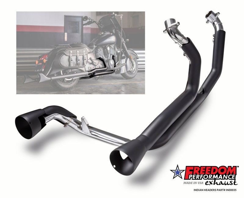 FREEDOM EXHAUST INDIAN VINTAGE / CLASSIC FREEDOM TRUE-DUAL TUCK-N-UNDER "HEADERS ONLY"
