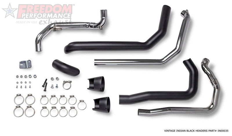 FREEDOM EXHAUST INDIAN CHIEFTAIN / ROADMASTER / SPRINGFIELD TRUE-DUAL TUCK-N-UNDER  "HEADERS ONLY"