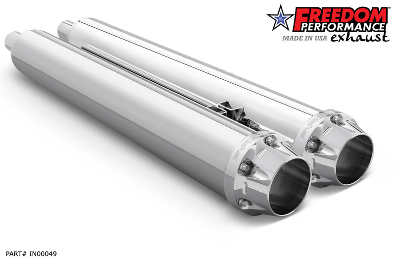 FREEDOM EXHAUST INDIAN 4" SLIP-ONS FOR VINTAGE / CLASSIC W/O HARD BAGS