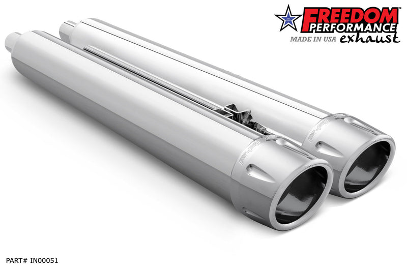 FREEDOM EXHAUST INDIAN 4" SLIP-ONS FOR VINTAGE / CLASSIC W/O HARD BAGS