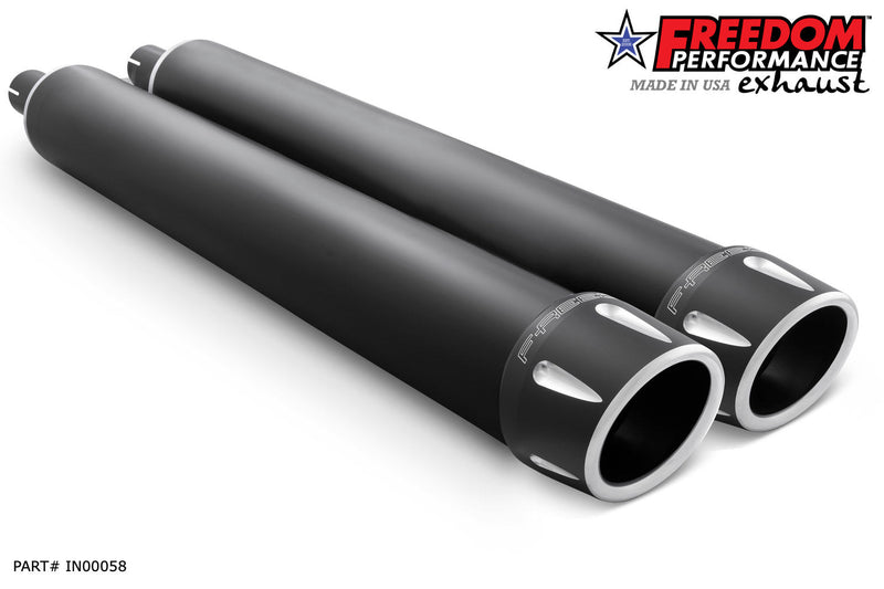 FREEDOM EXHAUST INDIAN 4" SLIP-ONS FOR VINTAGE / CLASSIC W/O HARD BAGS