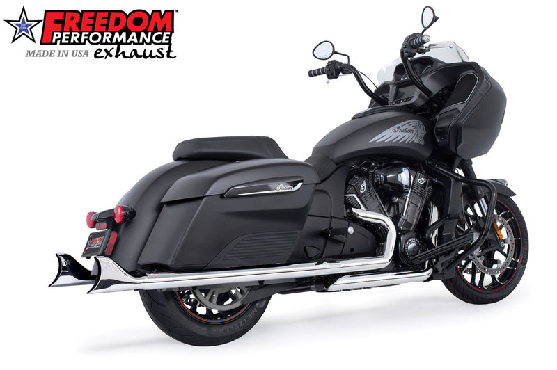 INDIAN CHALLENGER/PURSUIT/ELITE 2.5" SHARKTAIL SLIP-ONS to Fit FREEDOM HEADERS Only