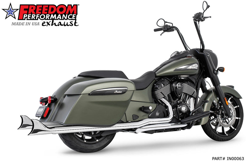INDIAN CHIEFTAIN / ROADMASTER / SPRINGFIELD 2.5" SHARKTAIL SLIP-ONS  to Fit FREEDOM HEADERS Only
