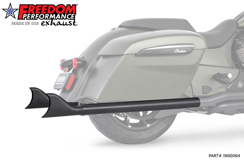 FREEDOM EXHAUST INDIAN CHIEFTAIN / ROADMASTER / SPRINGFIELD 2.5" SHARKTAIL SLIP-ONS  to Fit FREEDOM HEADERS Only