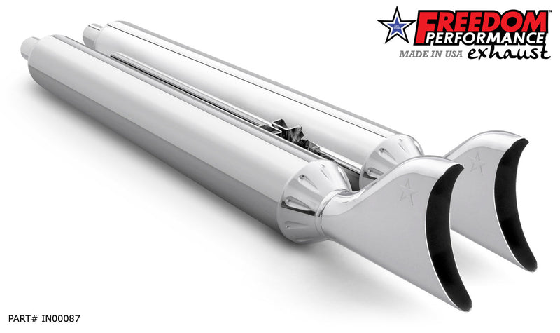 FREEDOM EXHAUST INDIAN 4" SLIP-ONS FOR VINTAGE / CLASSIC W/O HARD BAGS