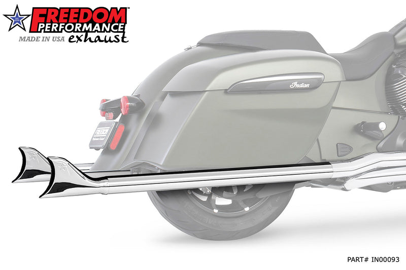 FREEDOM EXHAUST INDIAN CHIEFTAIN / ROADMASTER / SPRINGFIELD 2.5" SHARKTAIL SLIP-ONS  to Fit FREEDOM HEADERS Only