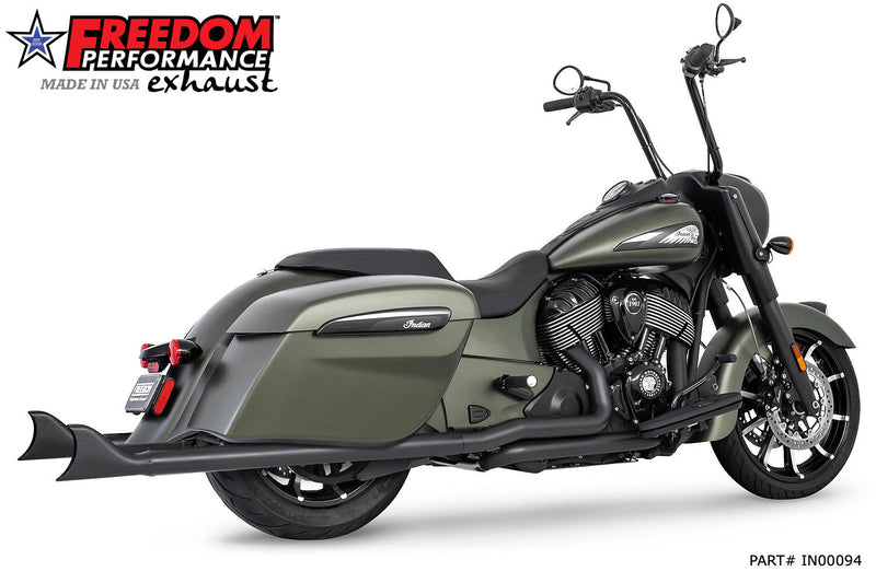 FREEDOM EXHAUST INDIAN CHIEFTAIN / ROADMASTER / SPRINGFIELD 2.5" SHARKTAIL SLIP-ONS  to Fit FREEDOM HEADERS Only