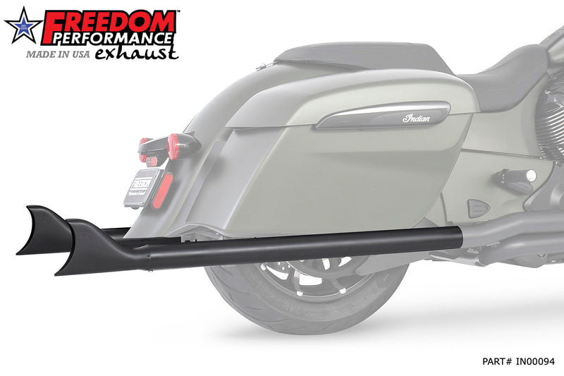 FREEDOM EXHAUST INDIAN CHIEFTAIN / ROADMASTER / SPRINGFIELD 2.5" SHARKTAIL SLIP-ONS  to Fit FREEDOM HEADERS Only
