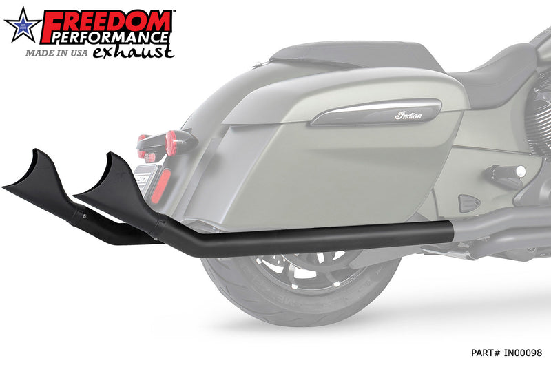 FREEDOM EXHAUST INDIAN CHIEFTAIN / ROADMASTER / SPRINGFIELD 2.5" SHARKTAIL SLIP-ONS  to Fit FREEDOM HEADERS Only