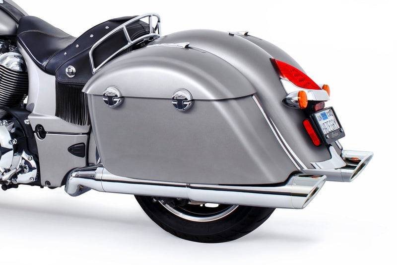FREEDOM EXHAUST INDIAN CHIEFTAIN / ROADMASTER / SPRINGFIELD / CHALLENGER/ PURSUIT W/ HARD BAGS 2-INTO-1 "LEFT-SIDE ONLY" GHOST PIPE 2014-PRESENT