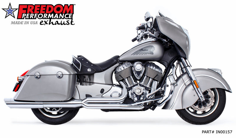 FREEDOM EXHAUST INDIAN CHIEFTAIN / ROADMASTER / SPRINGFIELD W/ HARD BAGS UNION 2-INTO-1 "RIGHT-SIDE ONLY" 2014-PRESENT