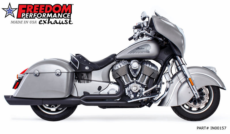 FREEDOM EXHAUST INDIAN CHIEFTAIN / ROADMASTER / SPRINGFIELD W/ HARD BAGS UNION 2-INTO-1 "RIGHT-SIDE ONLY" 2014-PRESENT