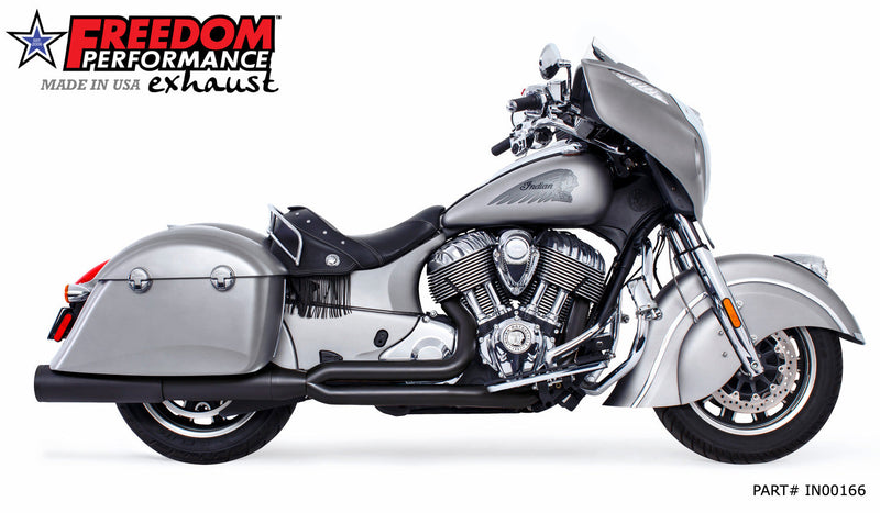 FREEDOM EXHAUST INDIAN CHIEFTAIN / ROADMASTER / SPRINGFIELD W/ HARD BAGS UNION 2-INTO-1 "RIGHT-SIDE ONLY" 2014-PRESENT