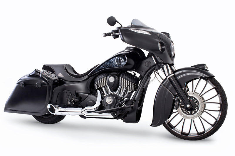 FREEDOM EXHAUST  INDIAN CHIEFTAIN / ROADMASTER / SPRINGFIELD 2-INTO-1 TURNOUT/SIDEDUMP 2014-PRESENT