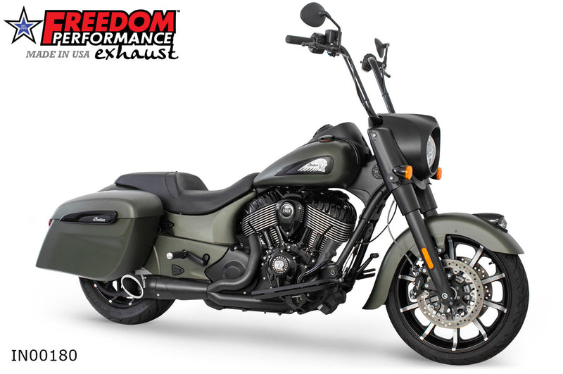 FREEDOM EXHAUST  INDIAN CHIEFTAIN / ROADMASTER / SPRINGFIELD 2-INTO-1 TURNOUT/SIDEDUMP 2014-PRESENT