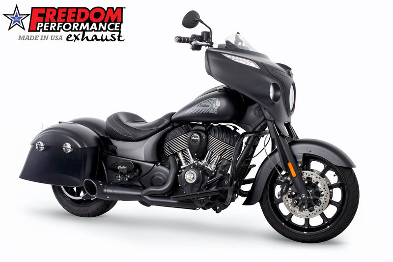 FREEDOM EXHAUST INDIAN VINTAGE / CLASSIC *NO HARD BAGS* 2-INTO-1 TURNOUT/SIDEDUMP 2014-PRESENT