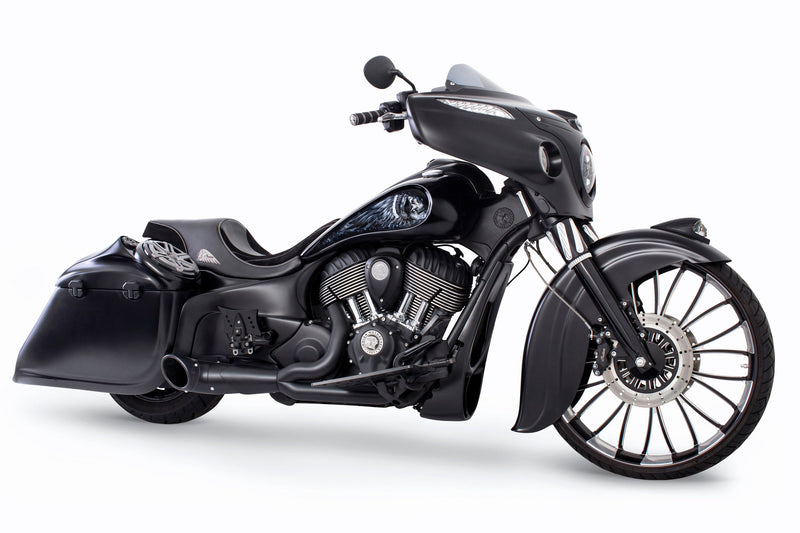 FREEDOM EXHAUST  INDIAN CHIEFTAIN / ROADMASTER / SPRINGFIELD 2-INTO-1 TURNOUT/SIDEDUMP 2014-PRESENT