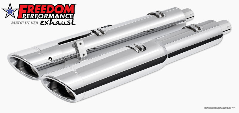 INDIAN 4.5" 2-STEP SLIP-ONS ONLY FOR CHALLENGER / PURSUIT / CHIEFTAIN / SPRINGFIELD / ROADMASTER BAGGERS (SPECIAL ORDER)