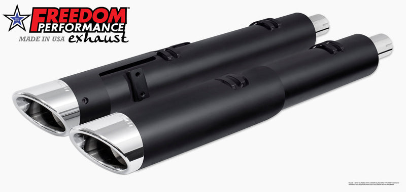 INDIAN 4.5" 2-STEP SLIP-ONS ONLY FOR CHALLENGER / PURSUIT / CHIEFTAIN / SPRINGFIELD / ROADMASTER BAGGERS (SPECIAL ORDER)