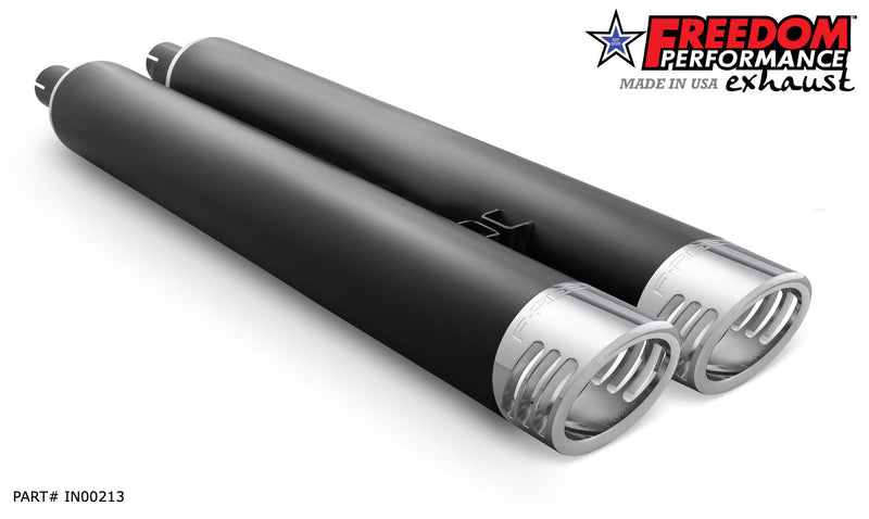 FREEDOM EXHAUST INDIAN 4" SLIP-ONS FOR VINTAGE / CLASSIC W/O HARD BAGS