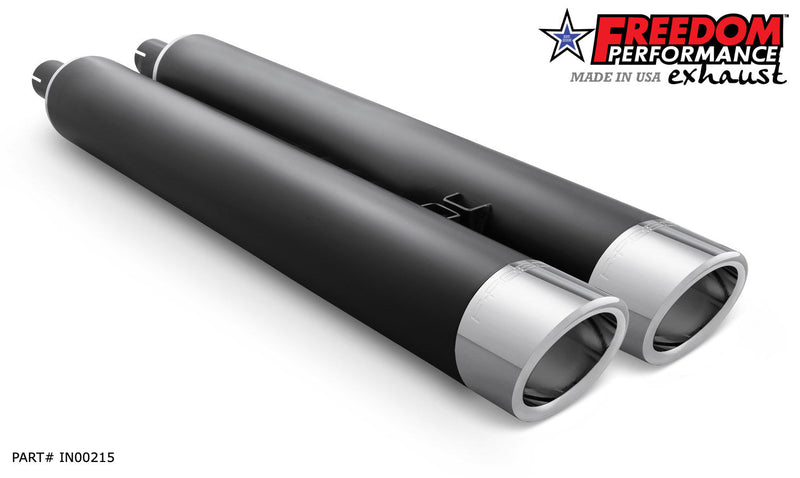 FREEDOM EXHAUST INDIAN 4" SLIP-ONS FOR VINTAGE / CLASSIC W/O HARD BAGS