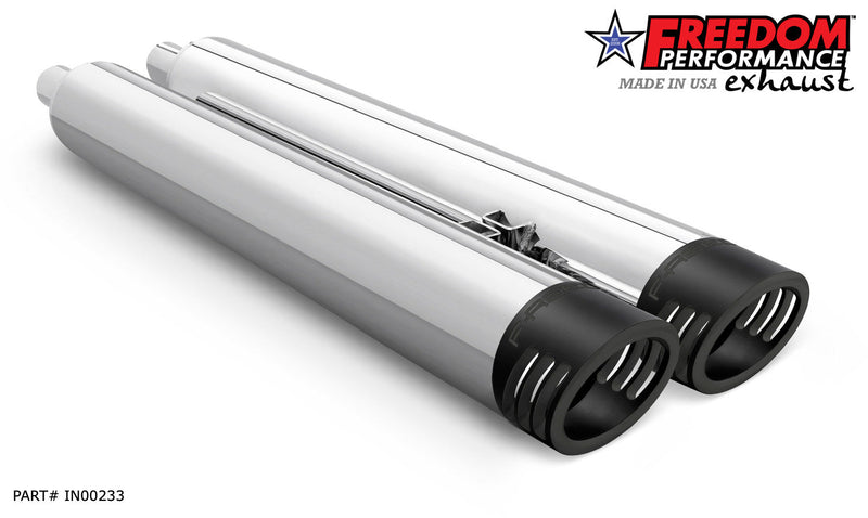 FREEDOM EXHAUST INDIAN 4" SLIP-ONS FOR VINTAGE / CLASSIC W/O HARD BAGS