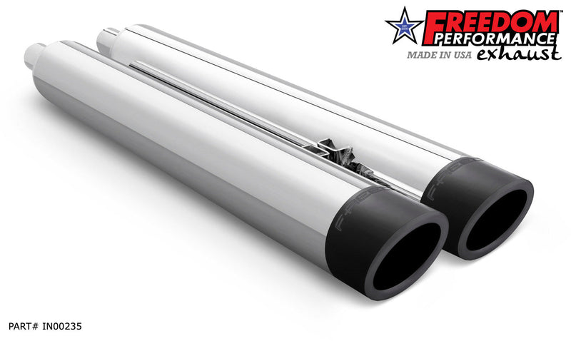 FREEDOM EXHAUST INDIAN 4" SLIP-ONS FOR VINTAGE / CLASSIC W/O HARD BAGS