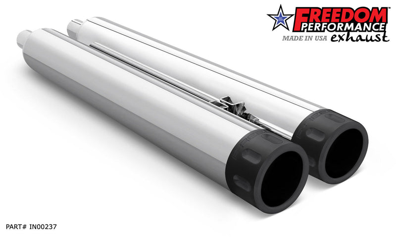 FREEDOM EXHAUST INDIAN 4" SLIP-ONS FOR VINTAGE / CLASSIC W/O HARD BAGS