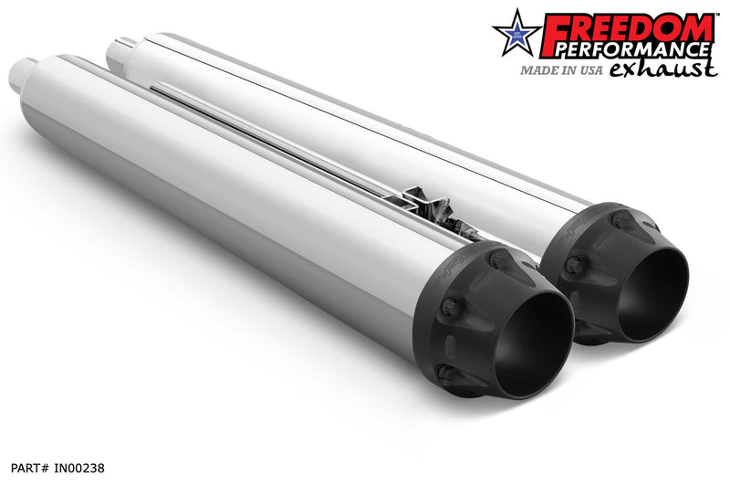 FREEDOM EXHAUST INDIAN 4" SLIP-ONS FOR VINTAGE / CLASSIC W/O HARD BAGS
