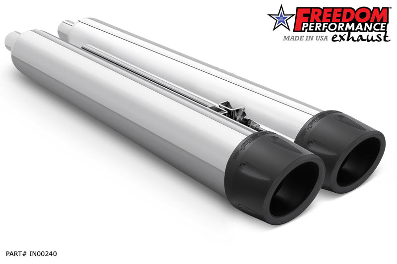 FREEDOM EXHAUST INDIAN 4" SLIP-ONS FOR VINTAGE / CLASSIC W/O HARD BAGS
