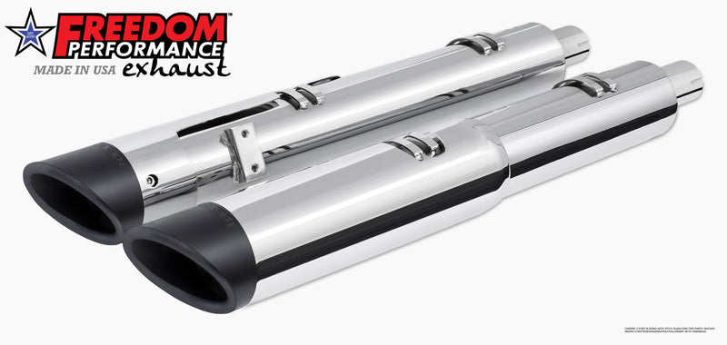 INDIAN 4.5" 2-STEP SLIP-ONS ONLY FOR CHALLENGER / PURSUIT / CHIEFTAIN / SPRINGFIELD / ROADMASTER BAGGERS (SPECIAL ORDER)