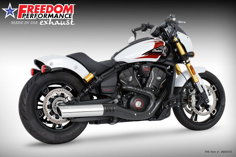 INDIAN  2025-PRESENT SCOUT 101-CLASSIC-SUPER-SPORT-BOBBER 4" SLIP-ON BUNDLE