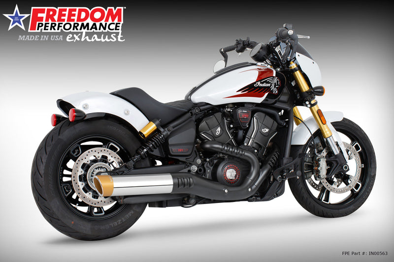 INDIAN  2025-PRESENT SCOUT 101-CLASSIC-SUPER-SPORT-BOBBER 4" SLIP-ON BUNDLE