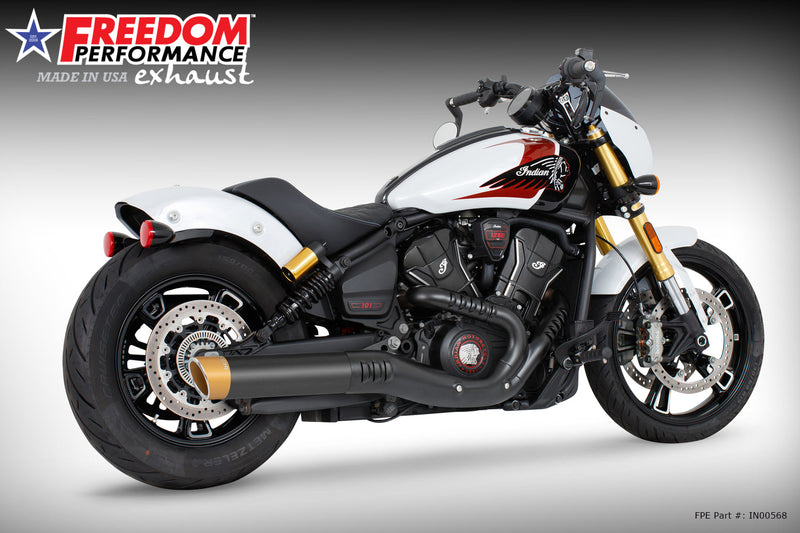 INDIAN  2025-PRESENT SCOUT 101-CLASSIC-SUPER-SPORT-BOBBER 4" SLIP-ON BUNDLE