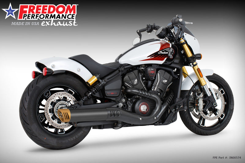INDIAN  2025-PRESENT SCOUT 101-CLASSIC-SUPER-SPORT-BOBBER 4" SLIP-ON BUNDLE